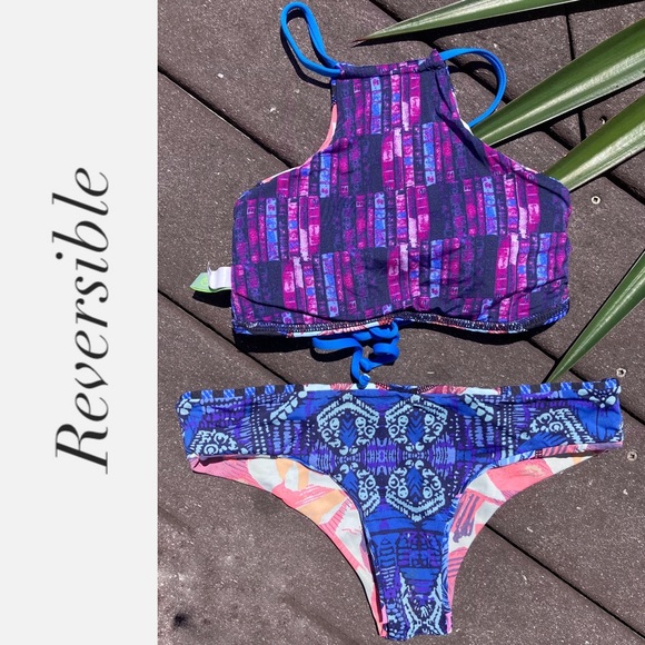 MAAJIx Revolve Boho Set - Van Gogh Mornings Corset Cheeky Cut Bikini - M/S - Picture 11 of 16